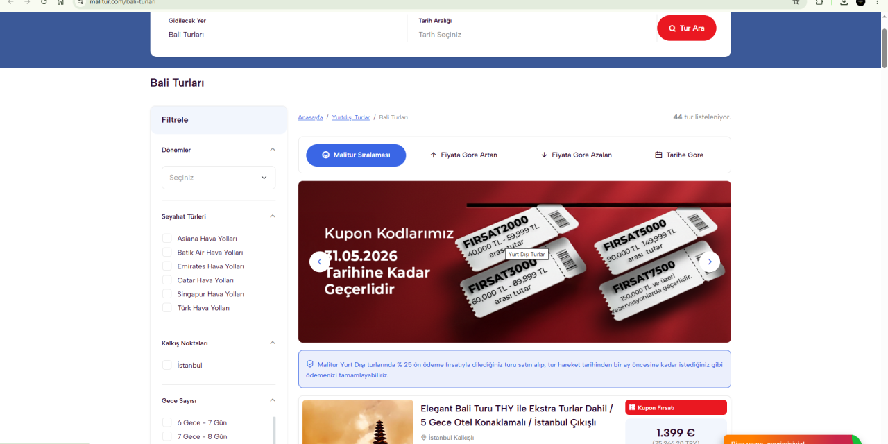 Bali Turları ile Egzotik Bir Rüyaya Adım Atın