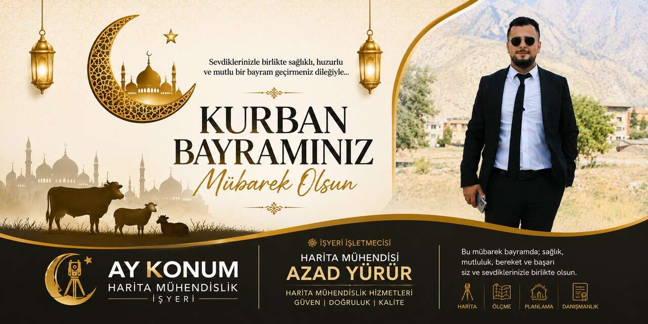 Ay konum harita mühendislikten kurban bayramı mesajı