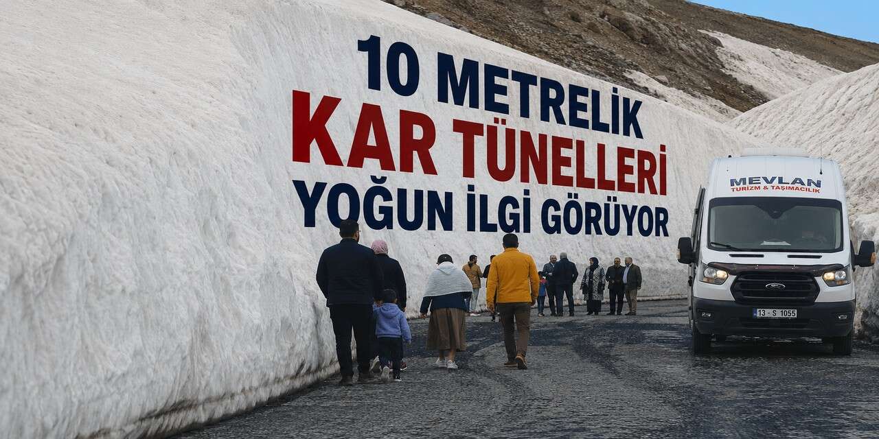10 metrelik kar tünelleri yoğun ilgi görüyor