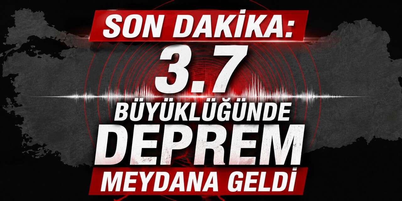3.7 büyüklüğündeki deprem meydana geldi