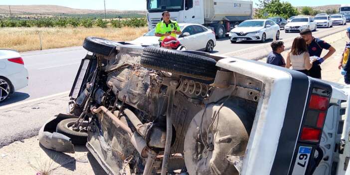Ters dönen otomobildeki 8 aylık bebek hayatını kaybetti