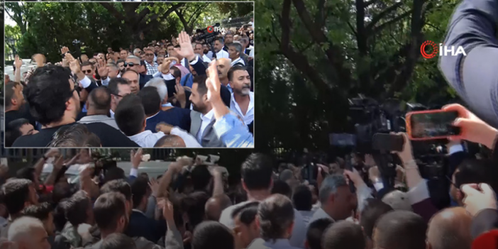 TBMM önünde Kılıçdaroğlu ve Özel destekçileri arasında gergi