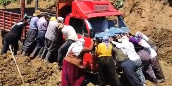 Berivanlar hem süt sağdı Hem kamyoneti kurtardı