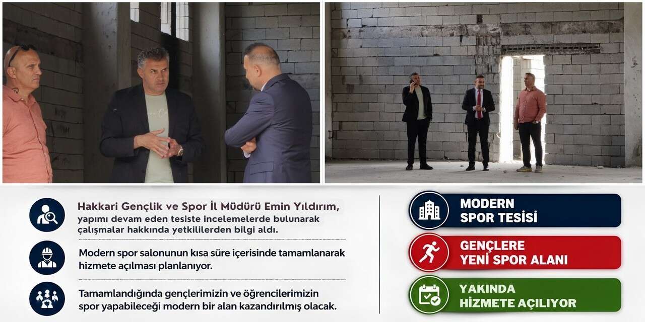 Hakkari Tip Spor Salonu tamamlanma aşamasında