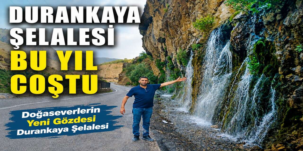 Durankaya şelalesi bu yıl coştu