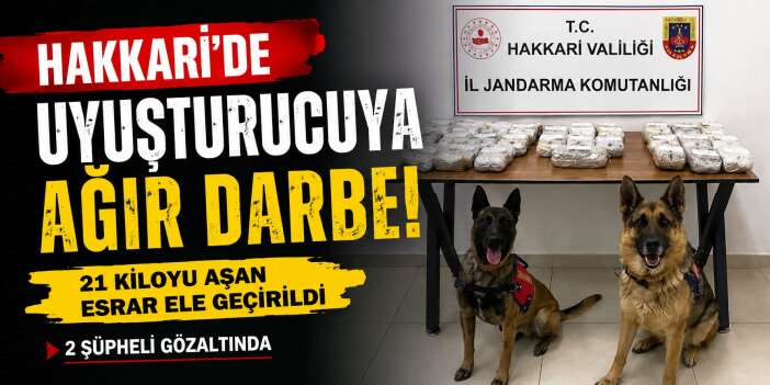 Hakkari’de 21 Kilodan Fazla Esrar Yakalandı