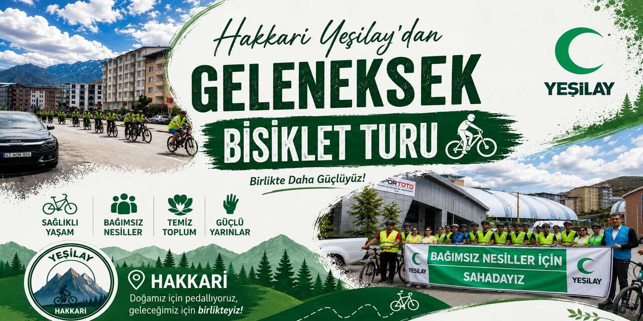 Hakkari Yeşilay'dan Geleneksel Bisiklet Turu