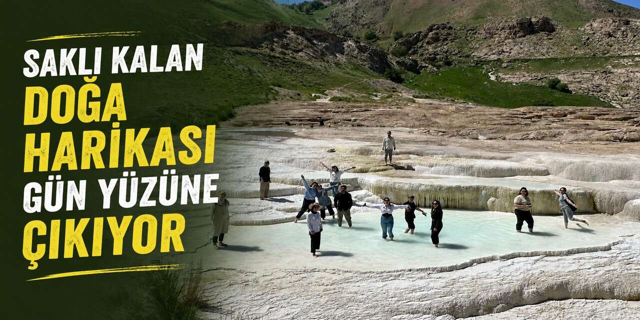 Van ve Hakkâri sınırındaki Travertenler turizmin yeni gözdesi