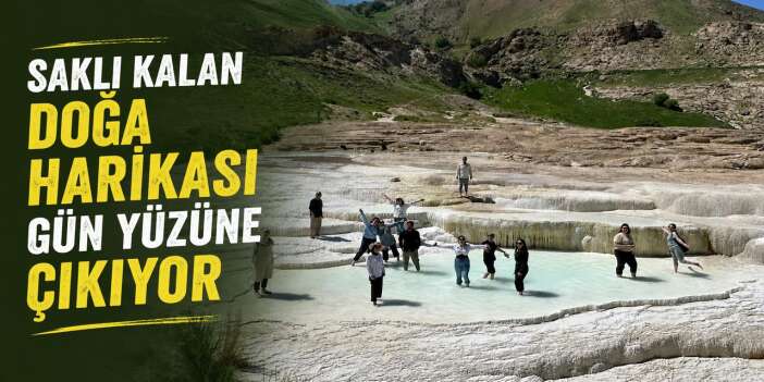 Van ve Hakkâri sınırındaki Travertenler turizmin yeni gözdesi