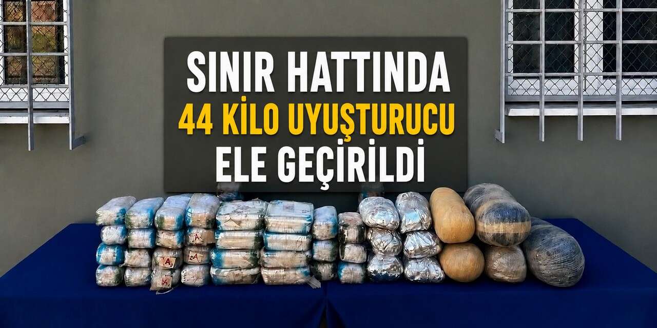 Sınır hattında 44 kilo uyuşturucu ele geçirildi