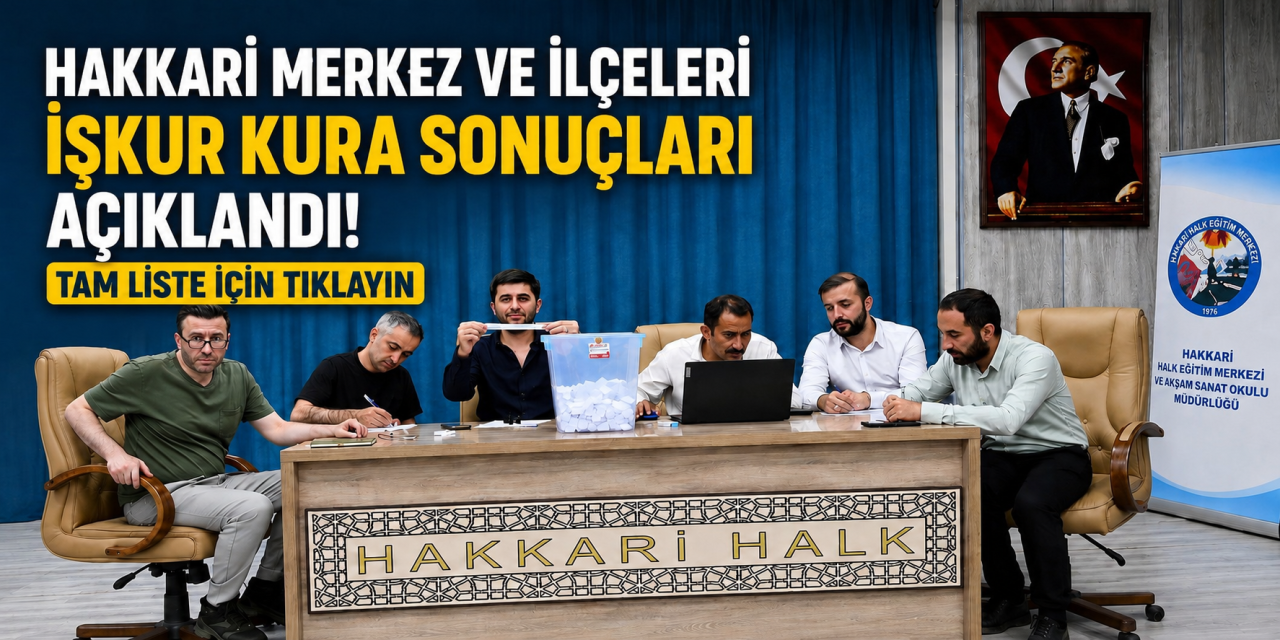 Hakkari Merkez ve İlçelerin İşkur Kura  Sonuçları Açıklandı