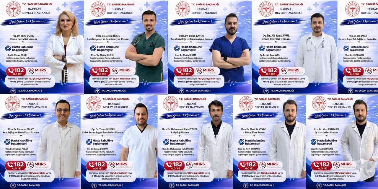 Hakkari’ye 10 yeni uzman hekim atandı