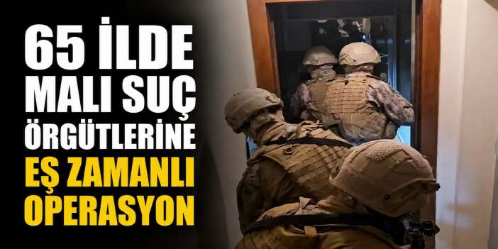 65 ilde mali suç örgütlerine operasyon
