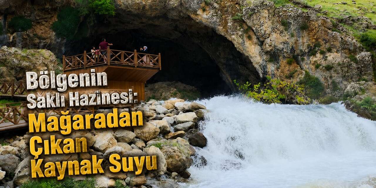 Mağaradan fışkıran suya yoğun ilgi