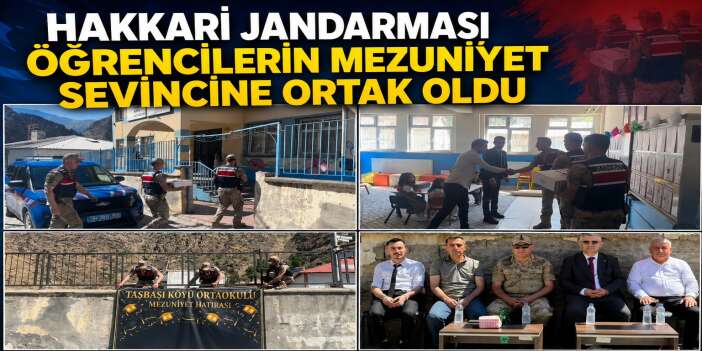 Hakkari Jandarması Öğrencilerin Mezuniyet Sevincine Ortak Oldu