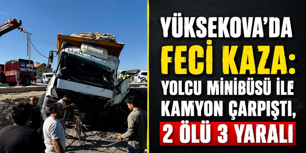 Yolcu minibüsü ile kamyon çarpıştı: 2 ölü, 3 yaralı