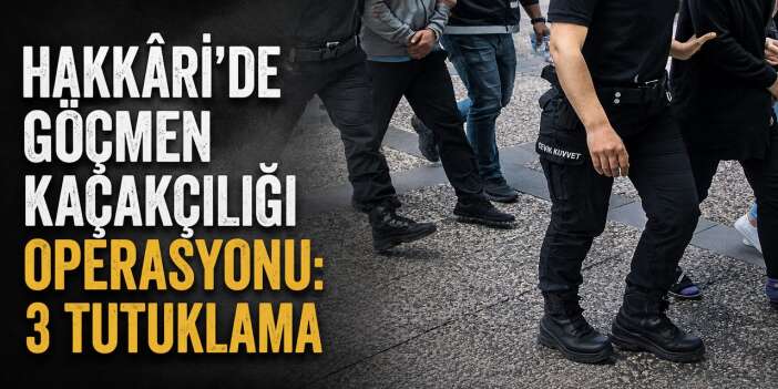 Hakkâri'de göçmen kaçakçılığı operasyonu: 3 tutuklama