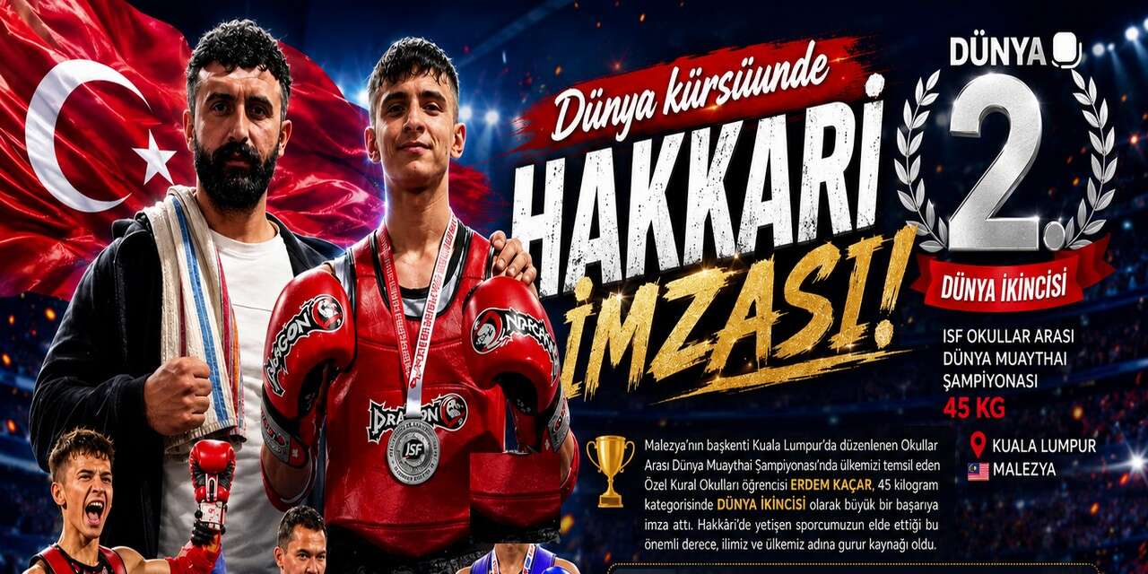 Hakkârili Sporcu Erdem Kaçar Dünya ikincisi oldu