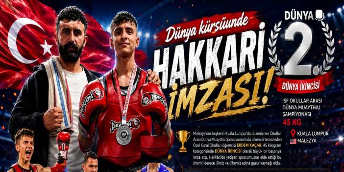 Hakkârili Sporcu Erdem Kaçar Dünya ikincisi oldu