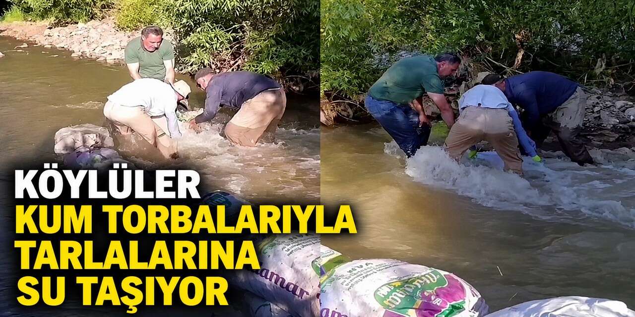 İmece usulüyle tarım arazilerine su ulaştırıyorlar