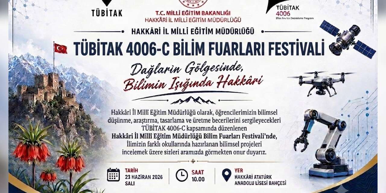 Hakkâri’de TÜBİTAK 4006-C Bilim Fuarları festivali düzenleniyor