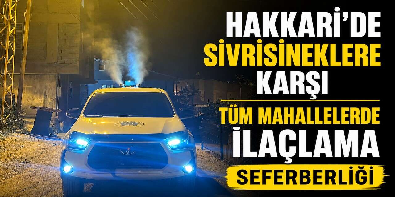Hakkari'de sivrisineklere karşı tek tek tüm mahalleler ilaçlanıyor