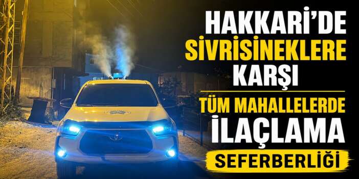 Hakkari'de sivrisineklere karşı tek tek tüm mahalleler ilaçlanıyor
