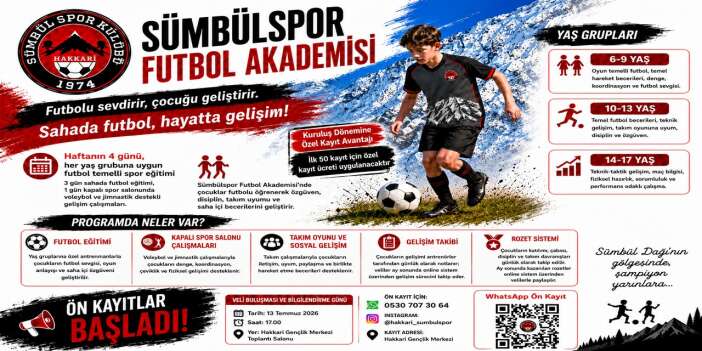 Sümbülspor Futbol Akademisi’nde ön kayıtlar başladı