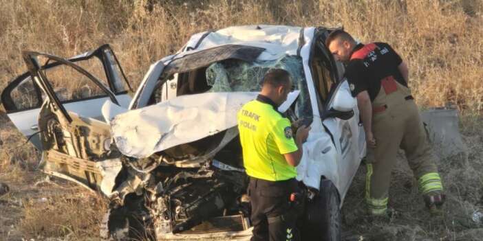 Cizre'de otomobil şarampole yuvarlandı 1 ölü, 2 yaralı