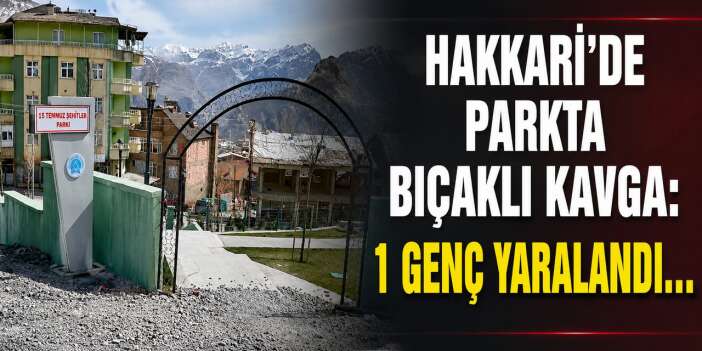 Hakkari'deki bıçaklı kavgada bir genç yaralandı