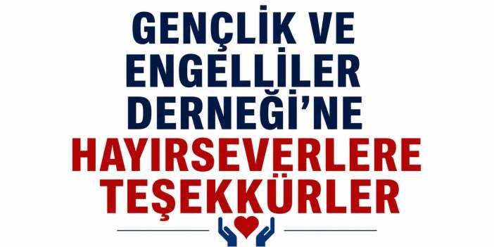 Dernekten Hayırseverlere Teşekkür