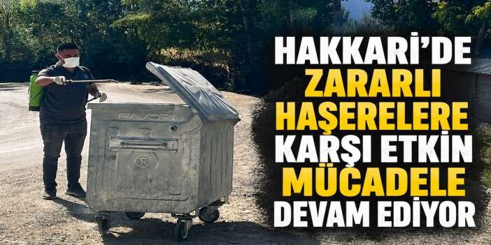 Hakkari Belediyesi'nden kent genelinde kapsamlı ilaçlama seferberliği