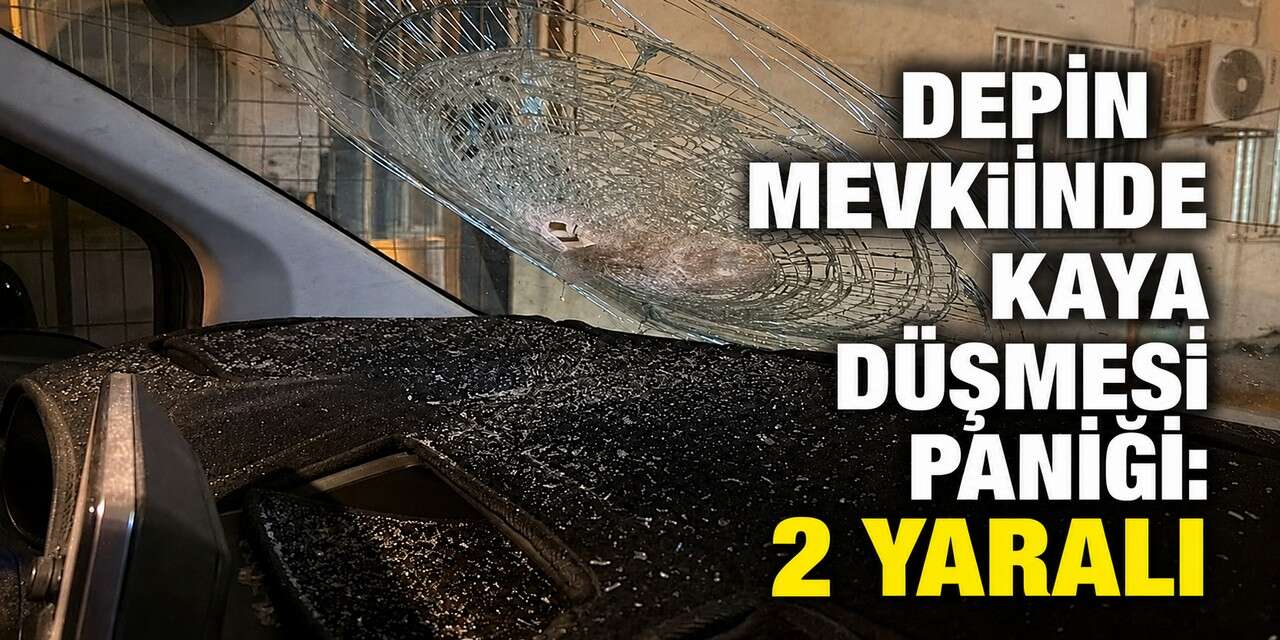 Hakkâri-Van Kara yolunda kaya parçası aracın üzerine düştü: 2 yaralı
