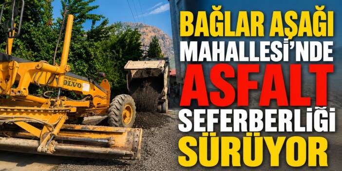 Bağlar Aşağı Mahallesi'nde asfalt seferberliği sürüyor