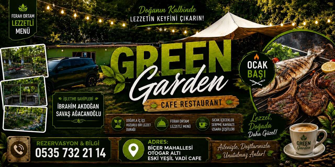 Green Garden Cafe Restaurant Hizmete Açıldı