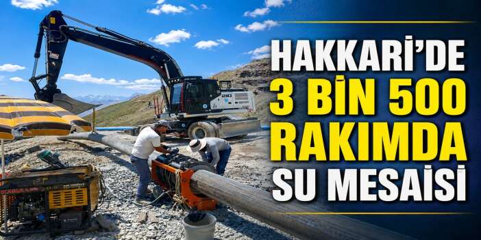 Hakkari’de 3 bin 500 rakımda su mesaisi