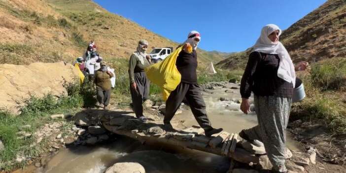 Yüksekova’da Berivanların zorlu yayla mesaisi