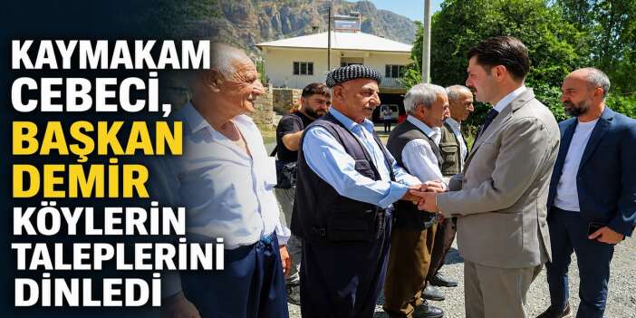Kaymakam Cebeci ve Başkan Demir, köyleri ziyaret etti