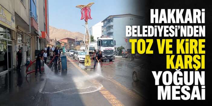 Belediye ekipleri Hakkari'nin dört bir yanında temizlikte