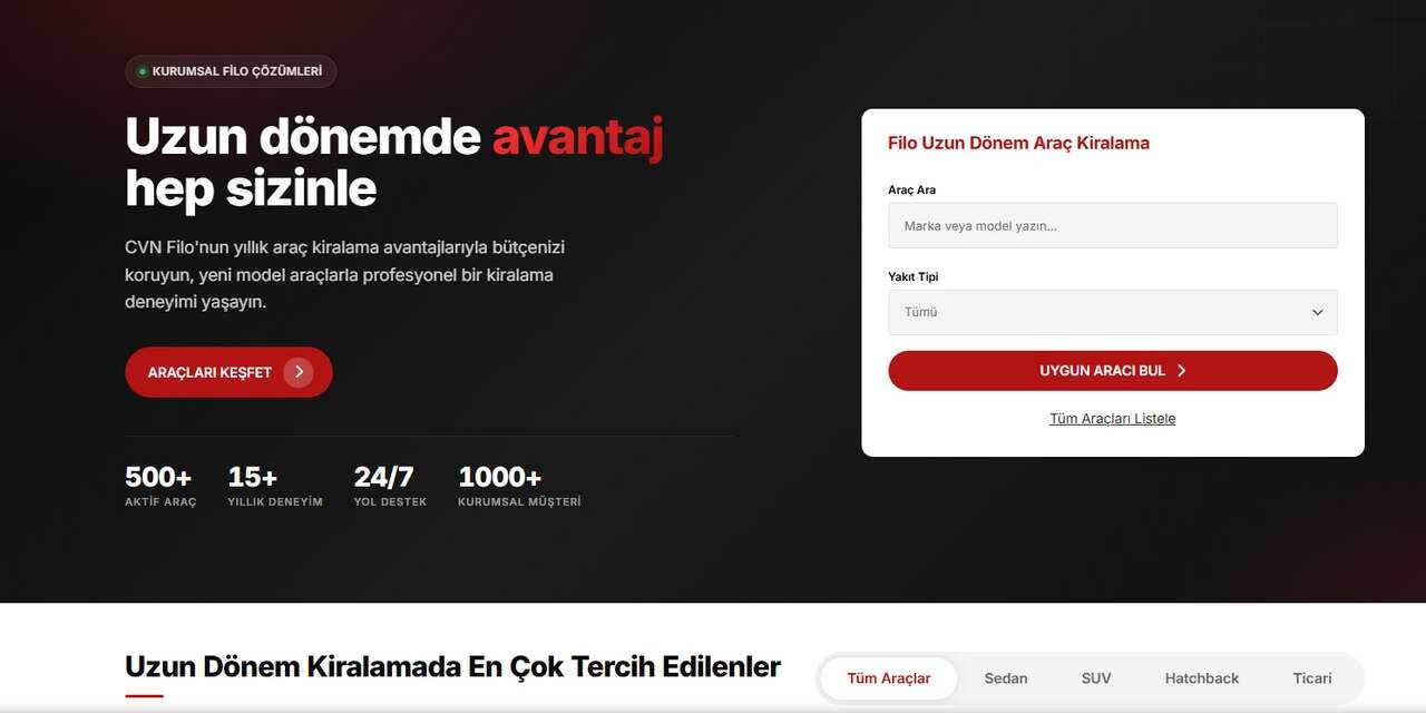 Kurumsal Araç İhtiyaçlarında Profesyonel Filo Çözümleri