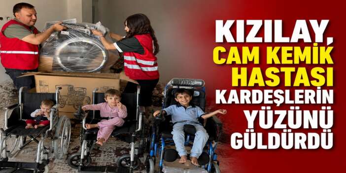 Cam kemik hastası 3 kardeşe Kızılay'dan yardım eli