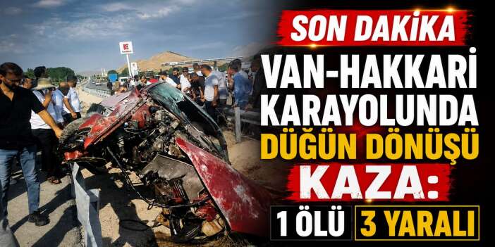 Van'da kontrolden çıkan otomobil kaza yaptı: 1 ölü, 3 yaralı