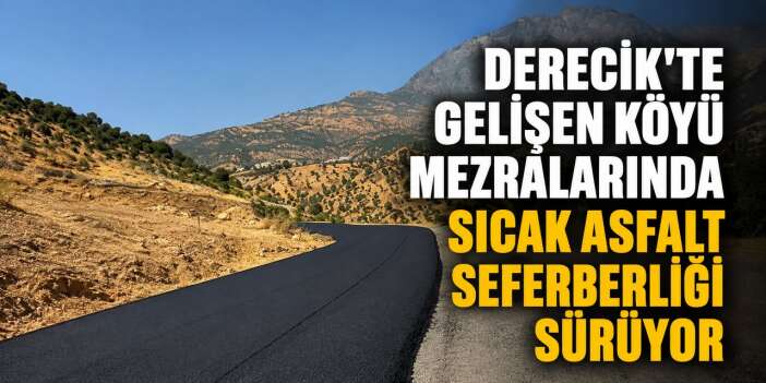 Derecik'te gelişen köyü mezralarında sıcak asfalt seferberliği sürüyor