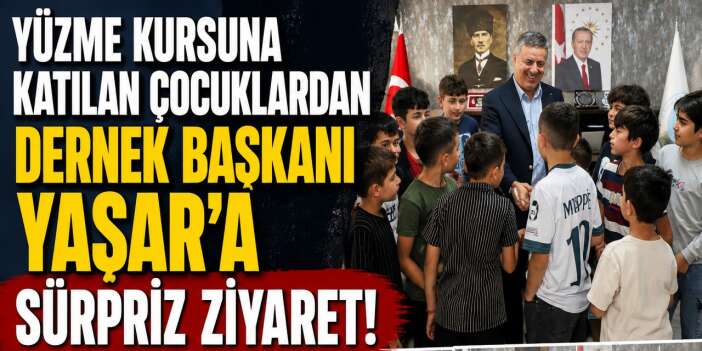 Bağışlı bölgesinde gelen çocuklardan Başkan Yaşar'a ziyaret