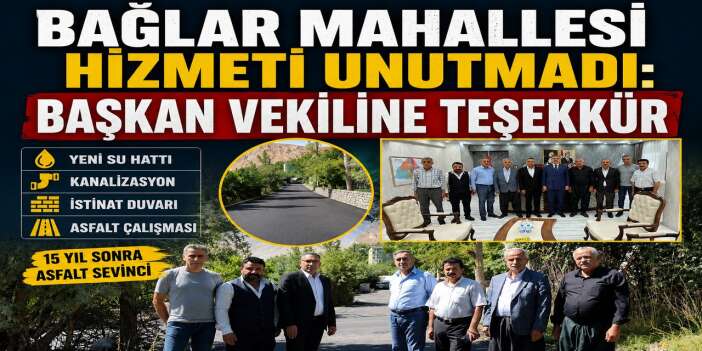 Bağlar Mahallesi sakinlerinden Başkan Vekili Burak Gürbüz'e teşekkür ziyareti