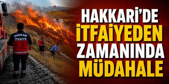 Hakkari'de anız yangını İtfaiyenin hızlı müdahalesi yangını önledi
