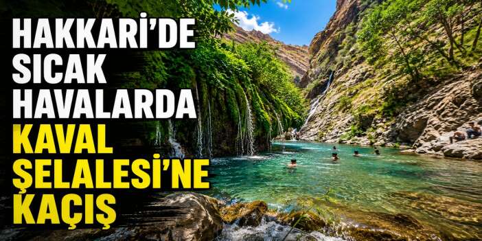 Sıcak Havalarda Kaval Şelalesi ilgi odağı oldu