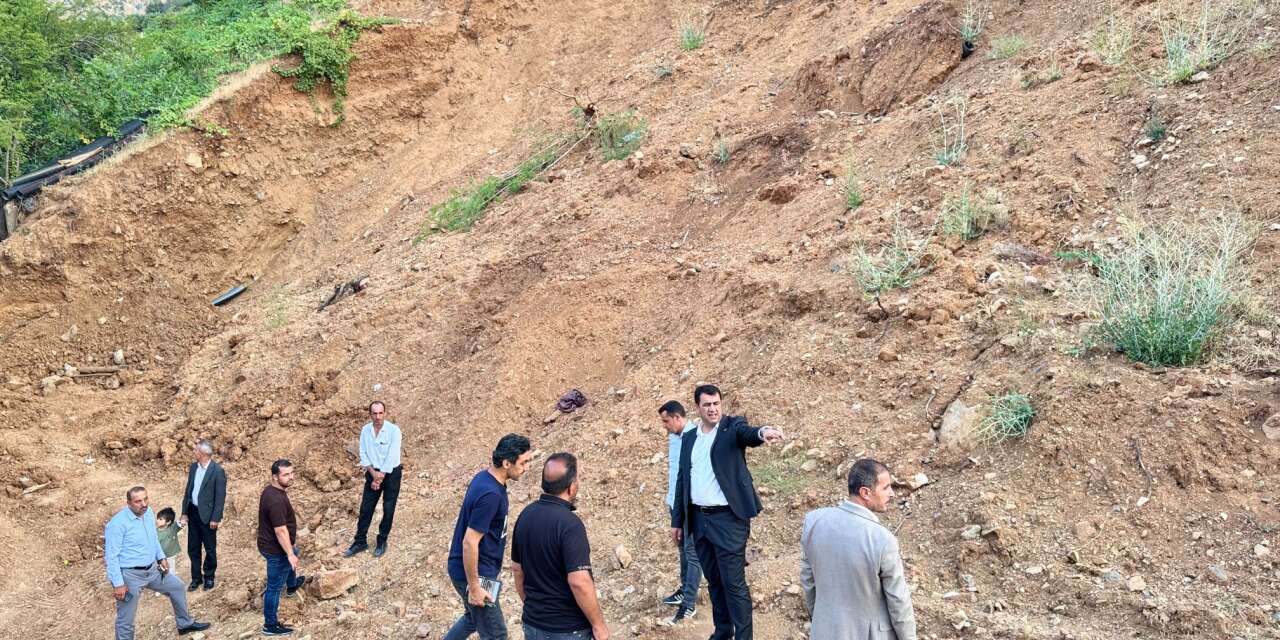 Şemdinli’de heyelan bölgesinde inceleme