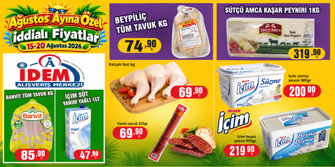 Ağustosun en güzel fırsatları İdem alışveriş merkezi’nde!