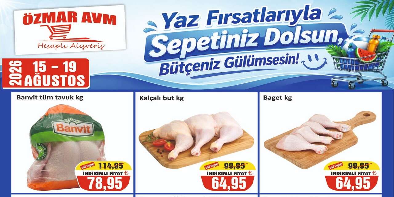 Özmar AVM'de Ağustos ayı indirimi